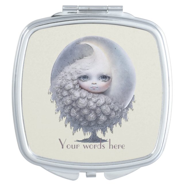 Create Your Own Sweet Moon Tree Compact Mirror (Front)