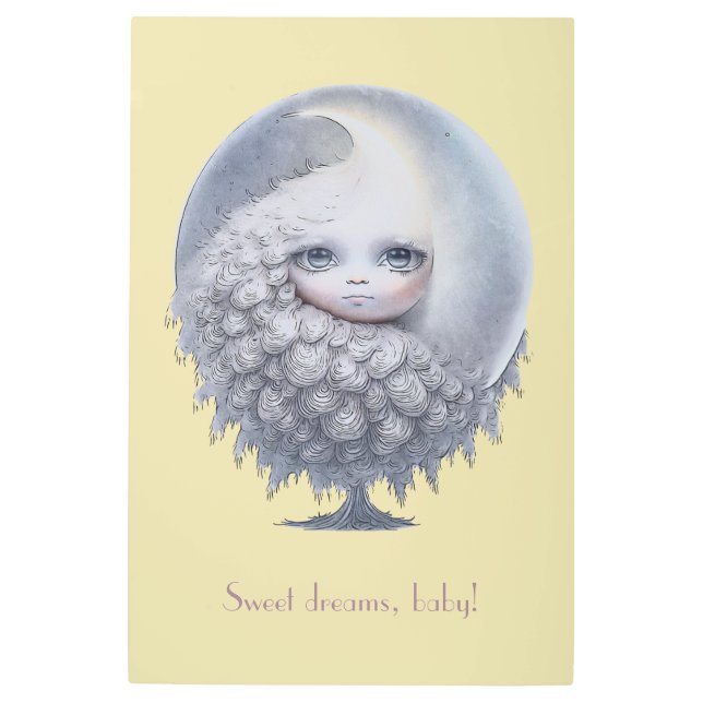 Create Your Own Sweet Moon Tree Metal Print (Front)