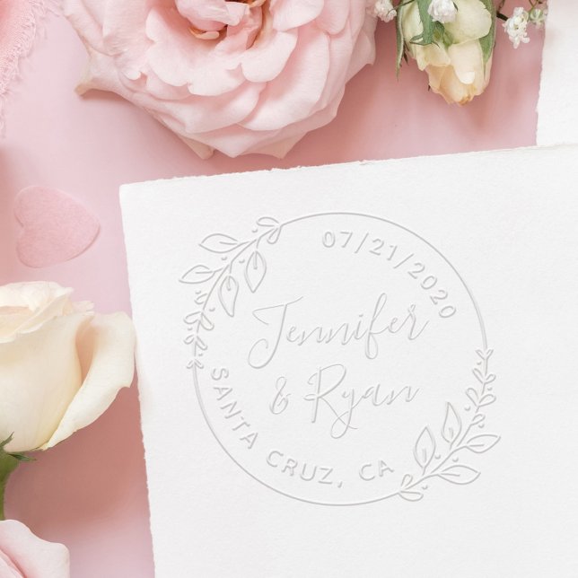 Create Your Own Sweet Round Wedding Save The Date Embosser (Creator Uploaded)