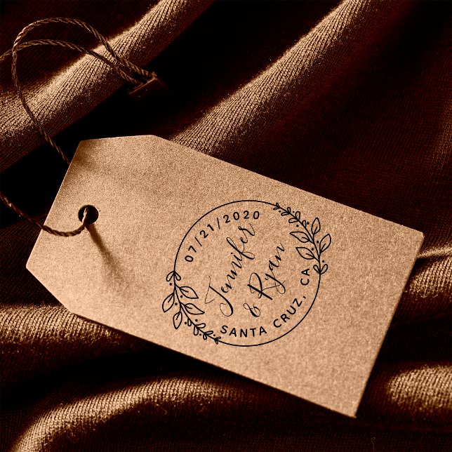 Create Your Own Sweet Round Wedding Save The Date Rubber Stamp (Creator Uploaded)