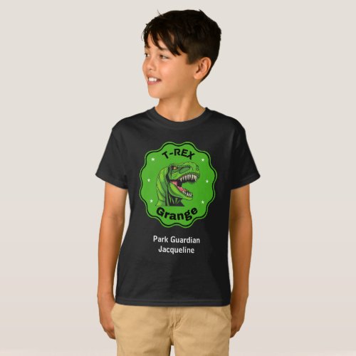 Create Your Own T_Rex Grange Dinosaurs on Kids  T_Shirt