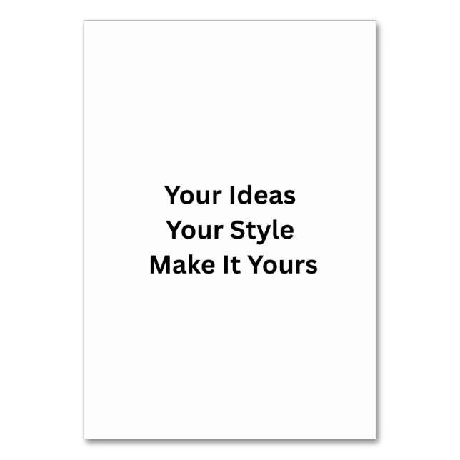 Create Your Own Table Card (Front)
