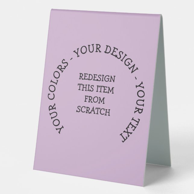 Create Your Own Table Tent (Front)