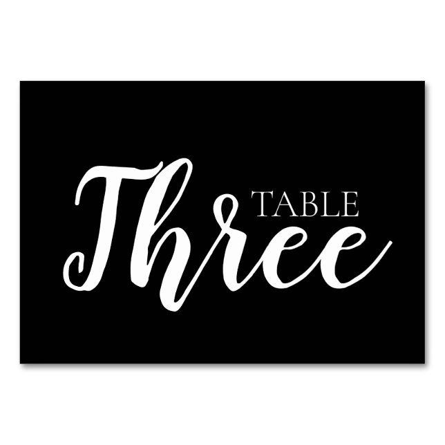 Create Your Own - Table Three Number (Front)