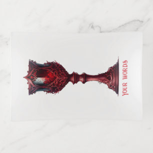 Create Your Own Tall Red Gothic Chalice Trinket Tray