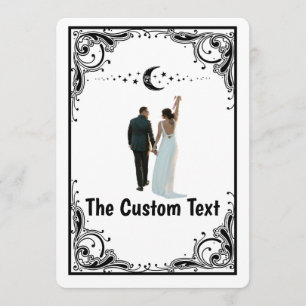 Create Your Own Tarot Celestial Moon Hallowedding Invitation