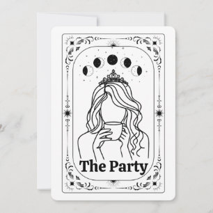 Create Your Own Tarot Mystic Celestial Moon Magic Invitation