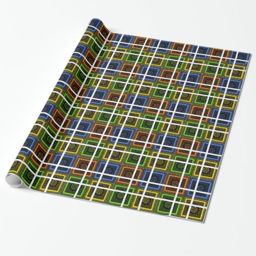 Create Your Own Tartan plaid Square in a box Wrapping Paper