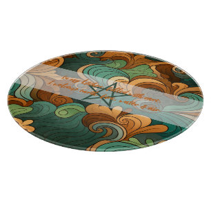 Create Your Own Teal Amber Waves Autumn Cutting Board