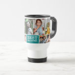 Create Your Own Teal Best Dad Ever 10 Photo  Travel Mug<br><div class="desc">Photo Collage Mug - A special gift for dad personalized with 10 favorite pictures of happy memories with kids.</div>