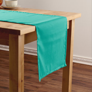Create Your Own Teal Blue Green Solid Color Long Table Runner