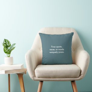 Create Your Own Teal Blue Minimalist Modern Luxury Throw Pillow