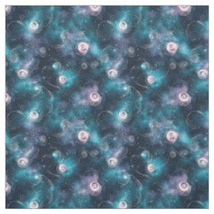 Create Your Own Teal Purple Pink Spirals & Dots Fabric