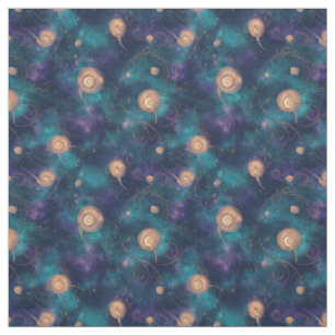 Create Your Own Teal Purple Spirals & Dots Fabric