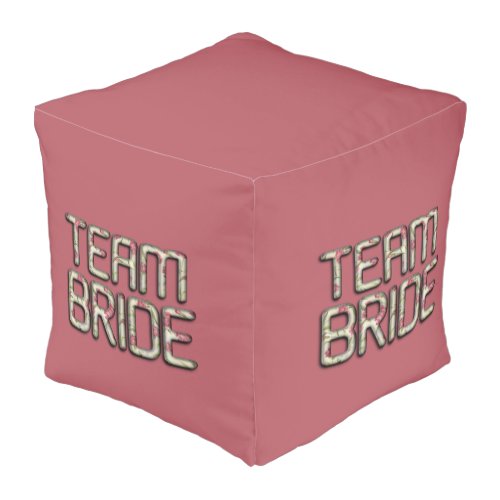 Create Your Own Team Bride Fun All Over Print Pouf
