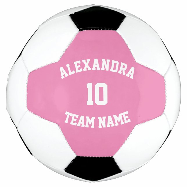 Create Your Own Team Name Number  Soccer Ball (Front)