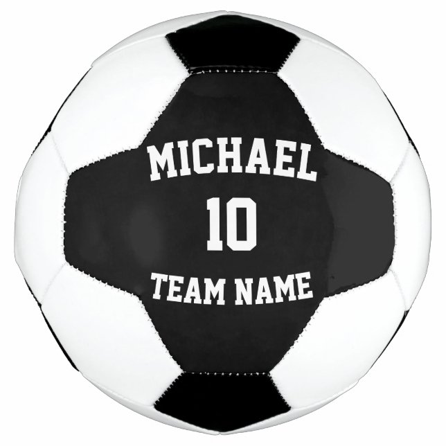Create Your Own Team Name Number  Soccer Ball (Front)