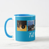 Create Your Own Tell Your Story 5 images Blue Mug (Left)
