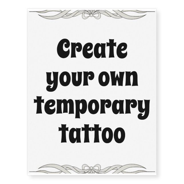 create your own temporary tattoos (Front)