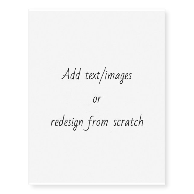Create Your Own Temporary Tattoos (Front)