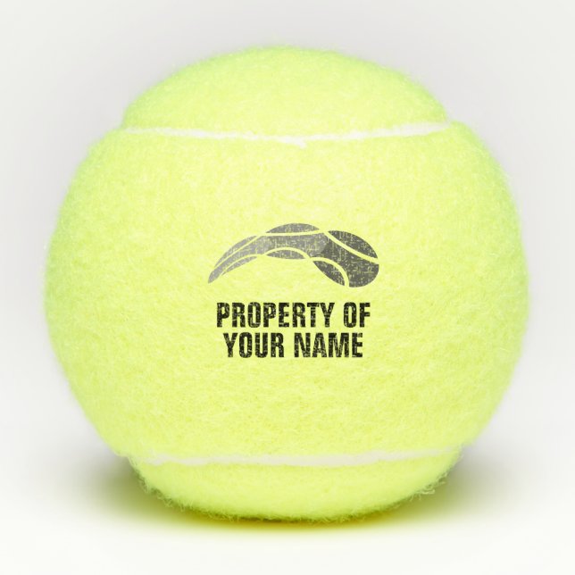 Create your own tennis balls with name and logo (Front)
