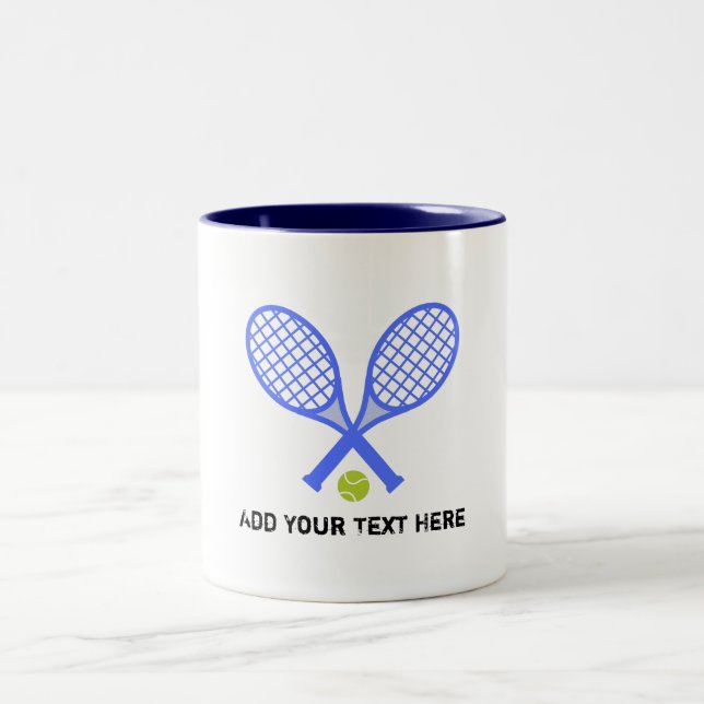 Create Your Own Tennis Player Coach Two-Tone Coffee Mug (Center)