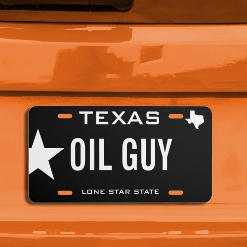 Create Your Own Texas Oil Guy License Plate