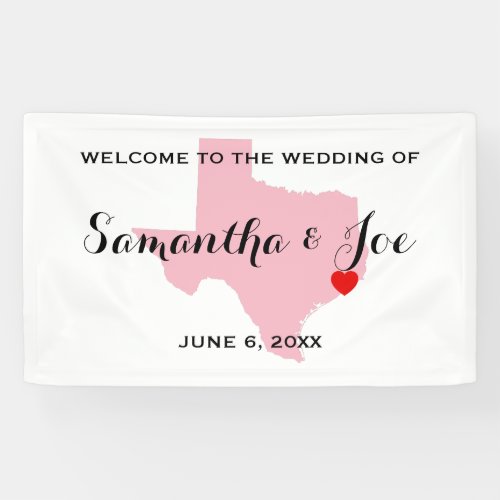 Create Your Own Texas Wedding Welcome Banner