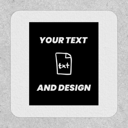 Create Your Own Text And Design Patch
