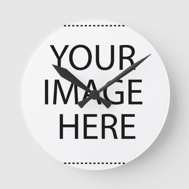 Create your own text and design :-) round clock (Front)