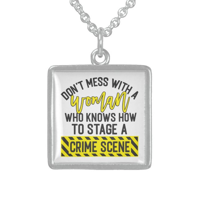 Create your own text and design :-) sterling silve silver necklace (Front)