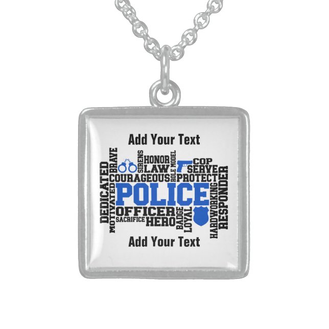 Create your own text and design :-) sterling silve silver necklace (Front)