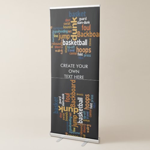 Create your own text here retractable banner