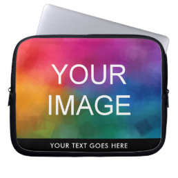Create Your Own Text Image Design Color Template Laptop Sleeve