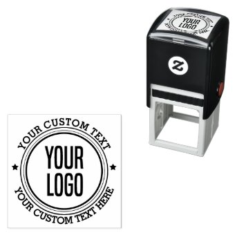 Create Your Own Text Logo Self-inking Stamp | Zazzle