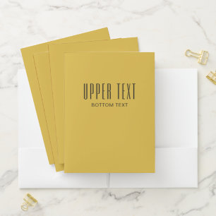 Create Your Own Text M Gold Pocket Folder Design