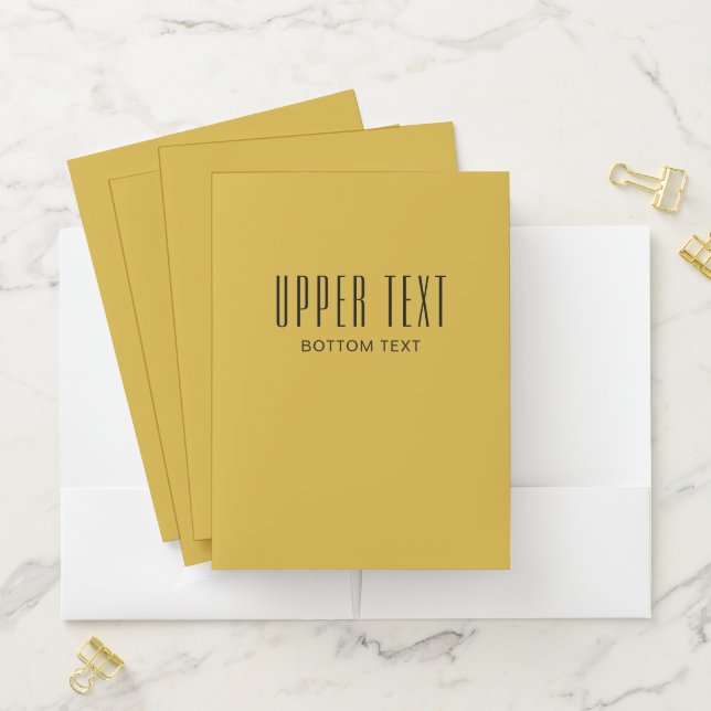 Create Your Own Text M Gold Pocket Folder Design (In Situ)