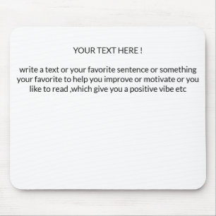 create your own text Mousepad