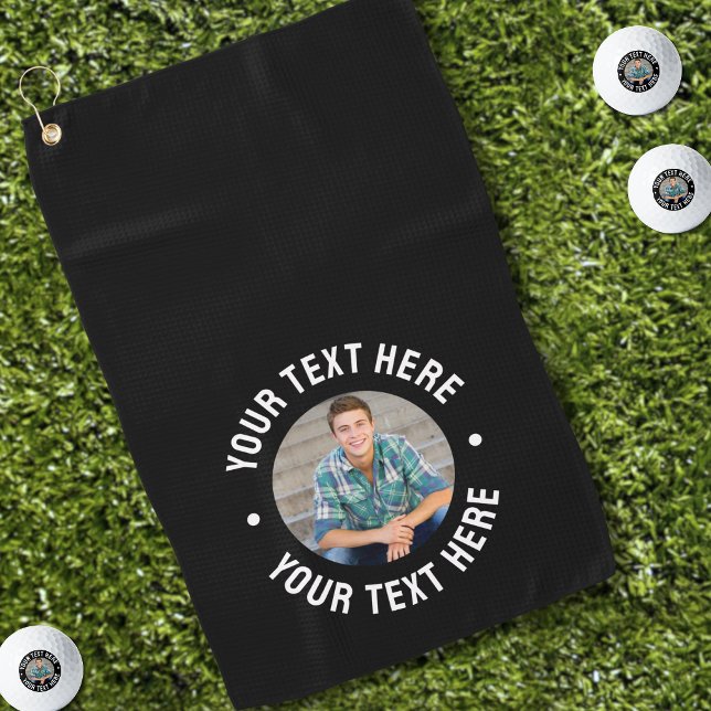 Create Your Own Text Photo Personalized Golf Towel (Create your Own Photo Golf Towel )