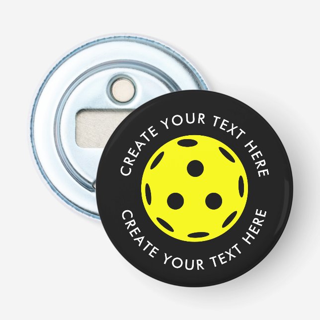 Create Your Own Text Pickleball Player Bottle Opener (Front)