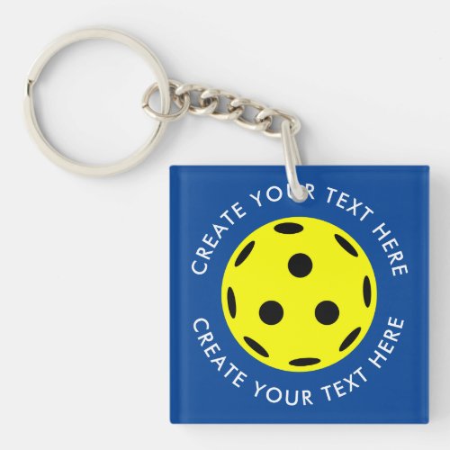 Create Your Own Text Pickleball Player  Keychain