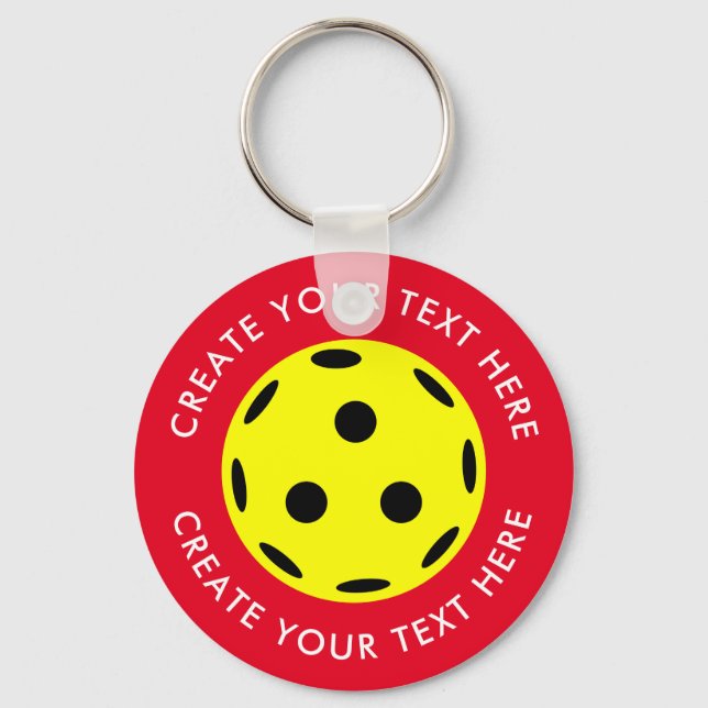 Create Your Own Text Pickleball Player Keychain (Front)