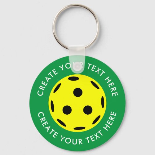 Create Your Own Text Pickleball Player Keychain