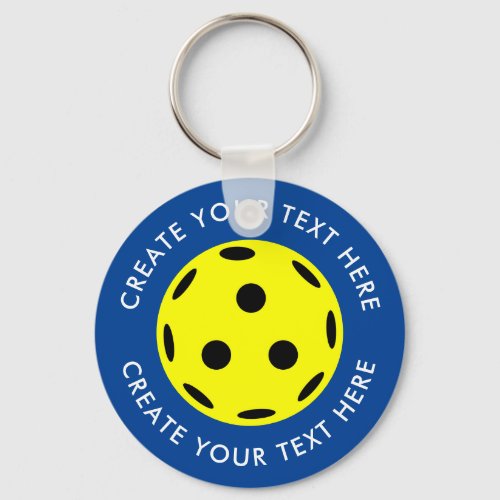 Create Your Own Text Pickleball Player Keychain