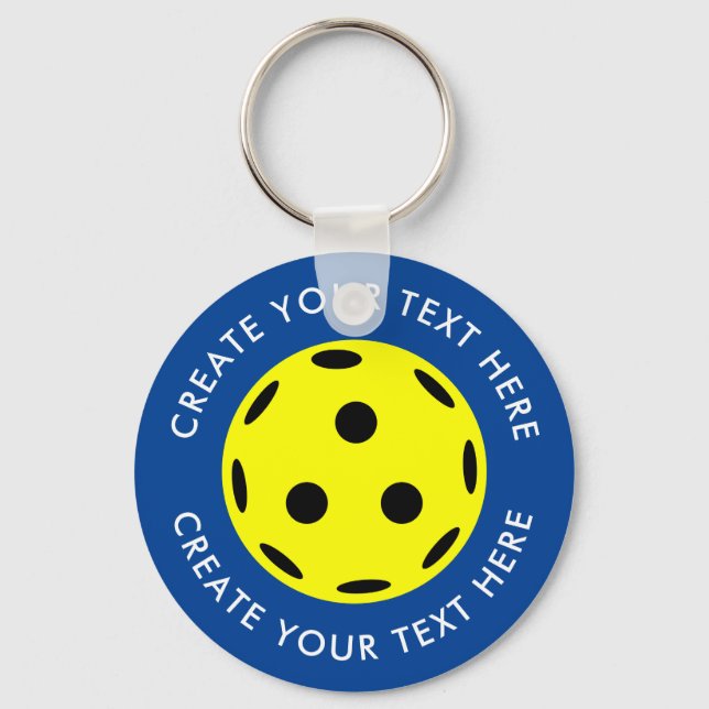Create Your Own Text Pickleball Player Keychain (Front)