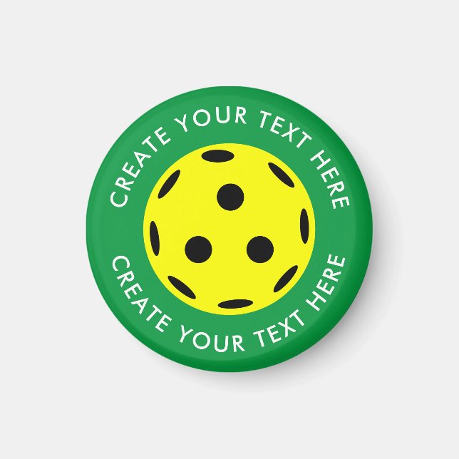 Create Your Own Text Pickleball Player  Magnet (Front)