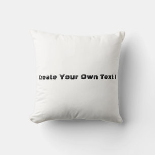 Create Your Own Text Printed Fabric Cotton-Pillows Throw Pillow