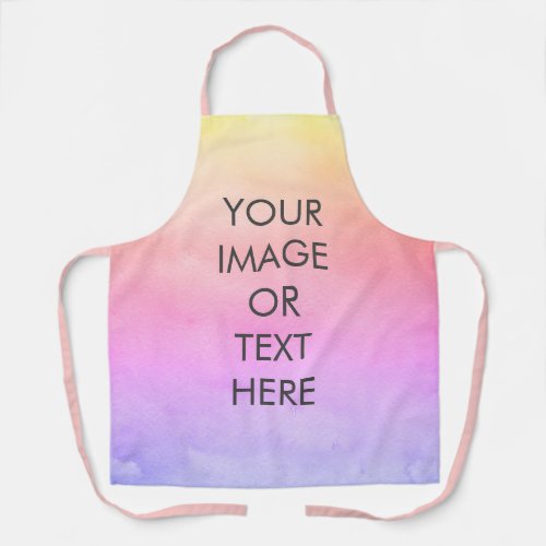 Create Your Own text watercolour Ipanema Apron