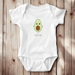 Create Your Own Text - Whimsical Kawaii Avocado Baby Bodysuit