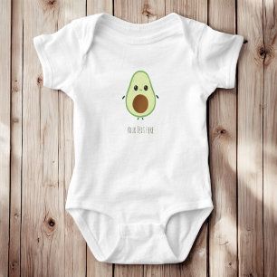 Create Your Own Text - Whimsical Kawaii Avocado Baby Bodysuit
